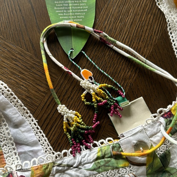 Farm Rio FRUIT ORCHARD OFF-WHITE MINI DRESS, Medium, $255 - Picture 13 of 15